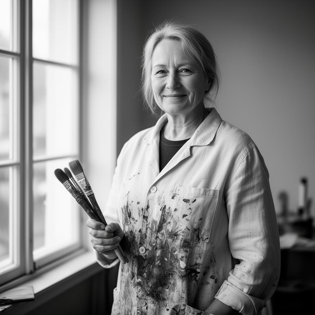 Merete Hulaas i atelieret